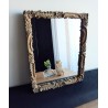 Miroir style antique patine verte et or