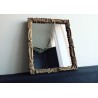 Miroir style antique patine verte et or