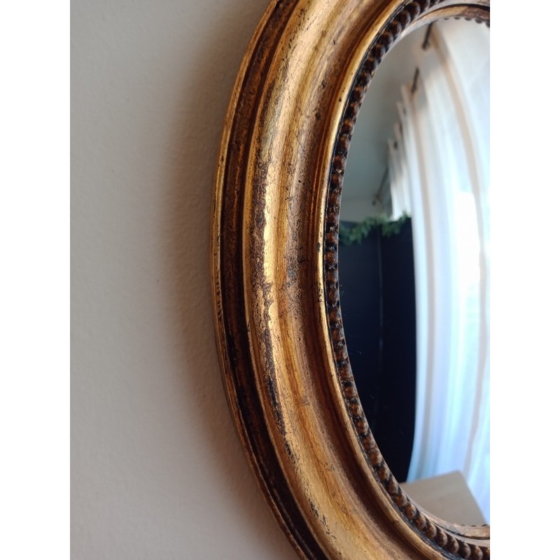 Miroir ovale oeil de sorcière XIXème