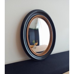 Miroir convexe ovale noir...