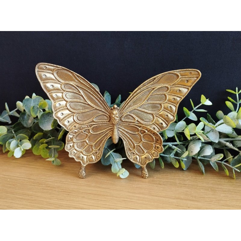 Tuteur métal 3 papillons teinte naturelle : Décoration du jardin CHOUETTE  AND CO jardin - botanic®