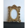 Cadre photo style baroque motifs floraux or effet antique