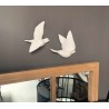 Décoration murale oiseau en vol blanc grand modèle