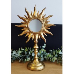 Miroir à poser soleil doré 26cm