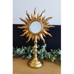 Miroir à poser soleil doré 26cm