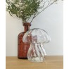 Lampe décorative champignon en verre transparente à piles