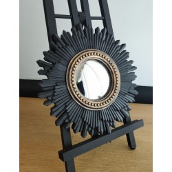 Miroir de sorcière soleil noir et bronze ø27