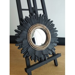 Miroir de sorcière soleil noir et bronze ø27