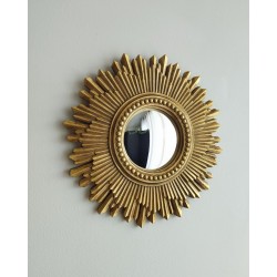 Miroir de sorcière soleil doré ø27