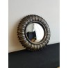 Miroir de sorcière fleur noir patine bronze ø18 (taille S)