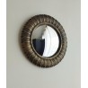 Miroir de sorcière fleur noir patine bronze ø22,5 (taille L)