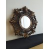 Miroir royal style baroque patiné ø31