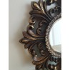 Miroir royal style baroque patiné ø31