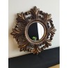 Miroir royal style baroque patiné ø31