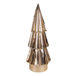 Décoration sapin de noël en porcelaine teinte or 24cm Taille L