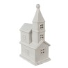 Maison lumineuse en céramique blanche 23cm