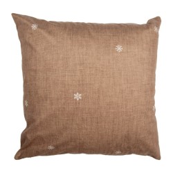 Housse de coussin maison en pain d'épice 45x45