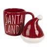 Mug bonnet de noël 300ml en céramique avec couvercle