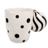 Mug boule de noël noir et blanc 350ml en céramique