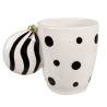 Mug boule de noël noir et blanc 350ml en céramique