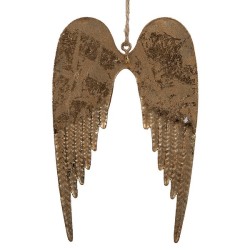 Ornement ailes d'ange en métal doré 9cm taille S