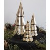 Décoration sapin de noël en porcelaine teinte or ø6x11