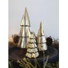 Décoration sapin de noël en porcelaine teinte or 16cm Taille S