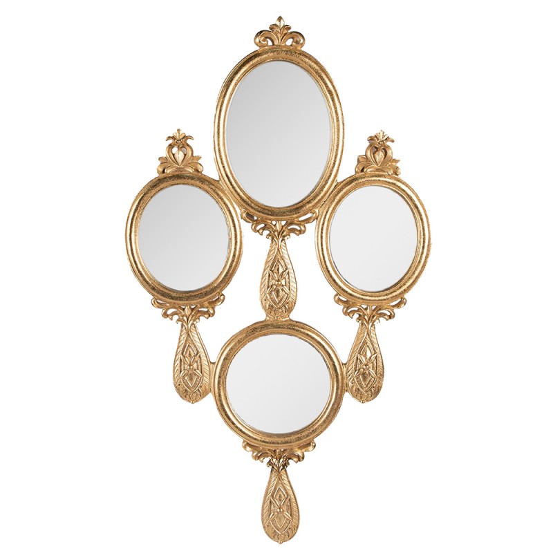 Miroir style baroque doré 28x49