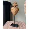 Statue ex voto coeur baroque sur tige 33cm